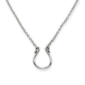 james avery necklace - changeable charm holder horseshoe